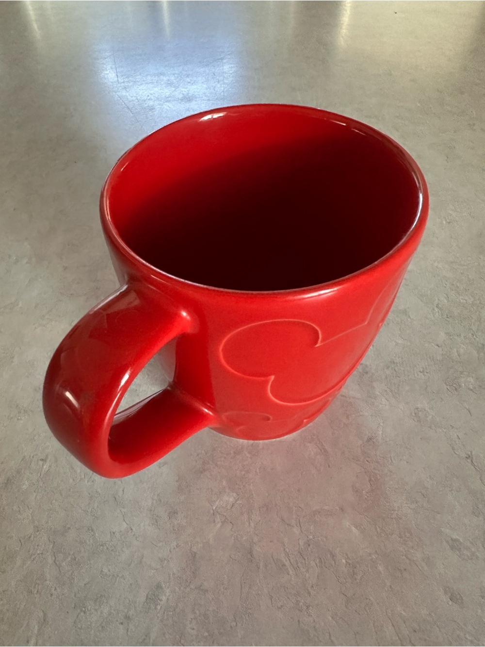 Disney Red Ceramic Mug with Embossed Mickey Motif - Picture 4 of 4